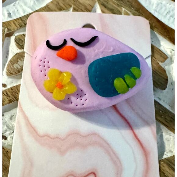 Handmade Brooch Polymer Clay Sweet Colorful Bird Brooch - Picture 2 of 2